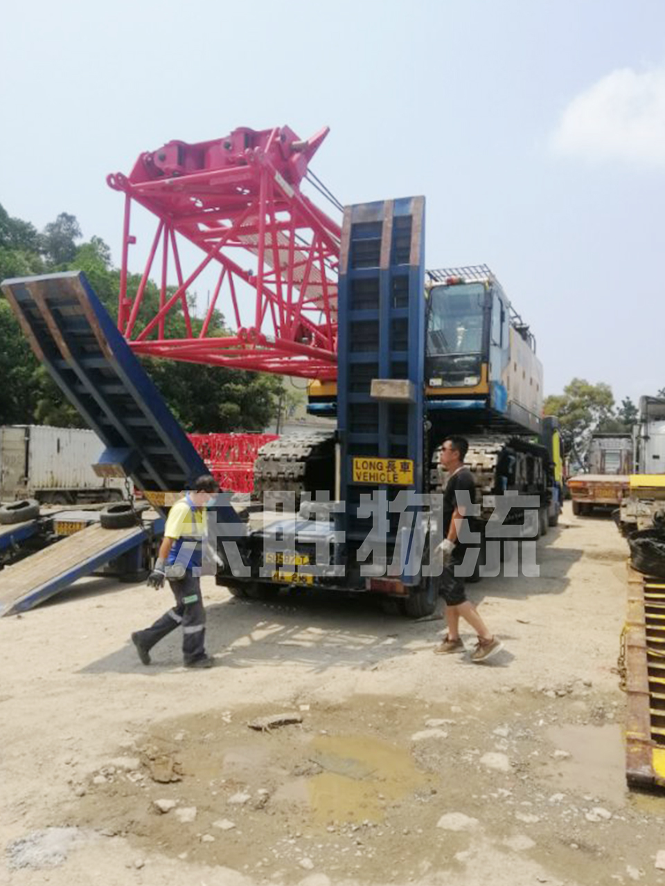 佛山到香港物流，佛山到香港貨運公司-深圳東勝物流中港平板車運輸案例